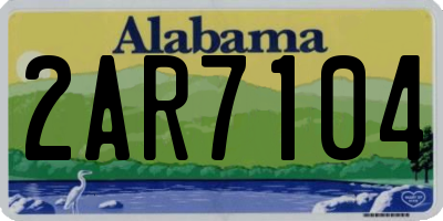 AL license plate 2AR7104