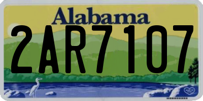 AL license plate 2AR7107