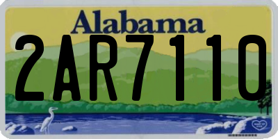 AL license plate 2AR7110