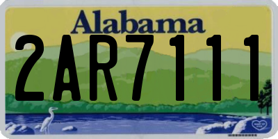 AL license plate 2AR7111