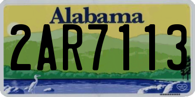 AL license plate 2AR7113
