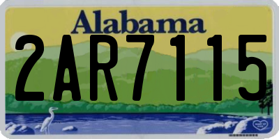 AL license plate 2AR7115