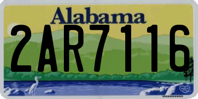 AL license plate 2AR7116