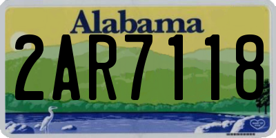 AL license plate 2AR7118