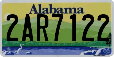 AL license plate 2AR7122