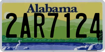 AL license plate 2AR7124