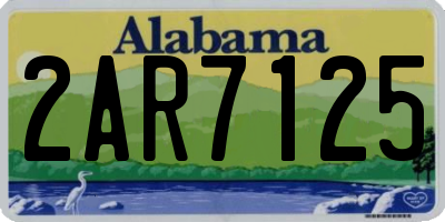AL license plate 2AR7125