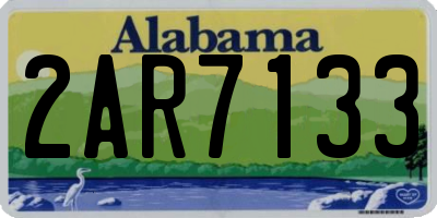 AL license plate 2AR7133
