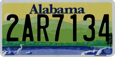 AL license plate 2AR7134