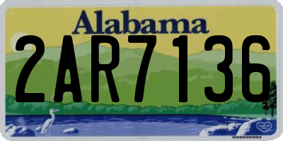 AL license plate 2AR7136