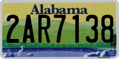 AL license plate 2AR7138