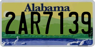 AL license plate 2AR7139