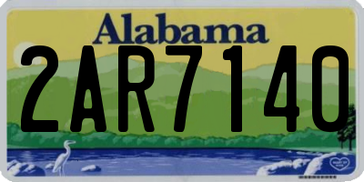 AL license plate 2AR7140