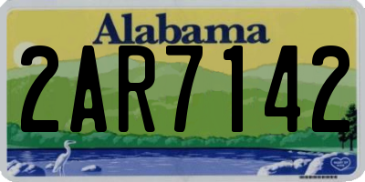 AL license plate 2AR7142