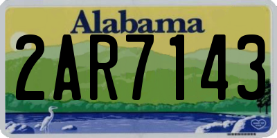AL license plate 2AR7143