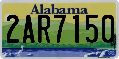 AL license plate 2AR7150