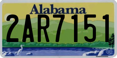 AL license plate 2AR7151