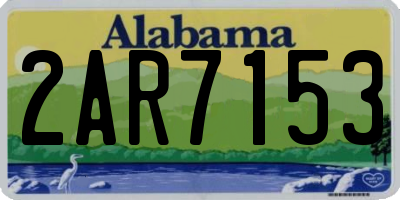 AL license plate 2AR7153