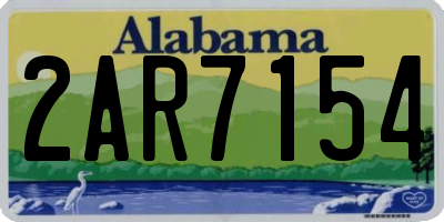 AL license plate 2AR7154