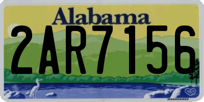AL license plate 2AR7156