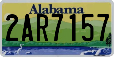 AL license plate 2AR7157