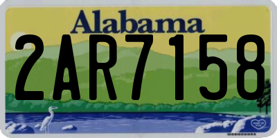AL license plate 2AR7158