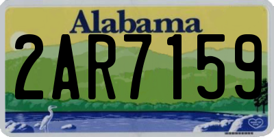 AL license plate 2AR7159
