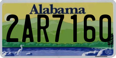 AL license plate 2AR7160