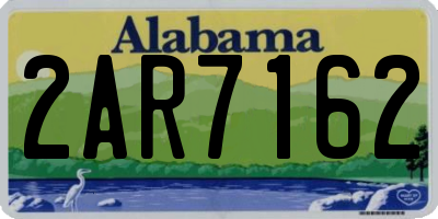 AL license plate 2AR7162