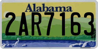 AL license plate 2AR7163