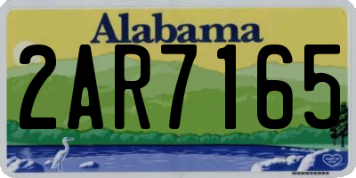 AL license plate 2AR7165