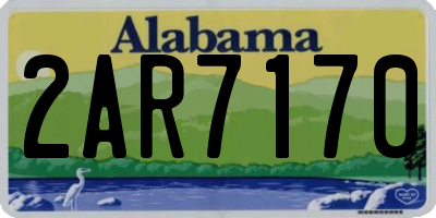 AL license plate 2AR7170
