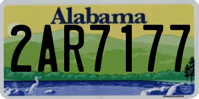 AL license plate 2AR7177