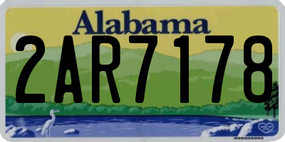 AL license plate 2AR7178