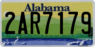 AL license plate 2AR7179