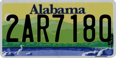 AL license plate 2AR7180