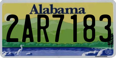 AL license plate 2AR7183