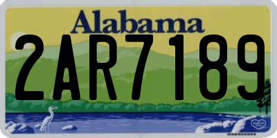 AL license plate 2AR7189