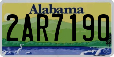 AL license plate 2AR7190
