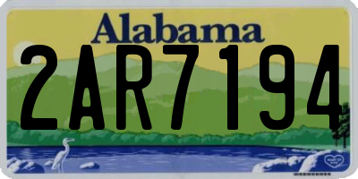 AL license plate 2AR7194
