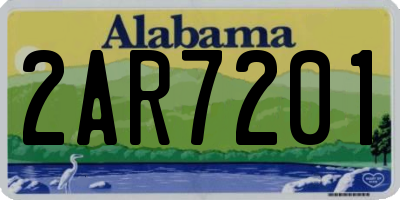 AL license plate 2AR7201