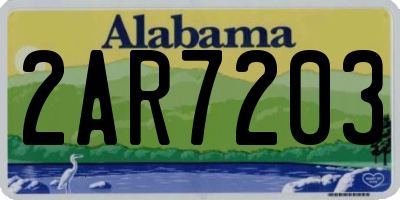 AL license plate 2AR7203