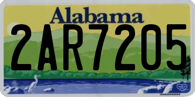 AL license plate 2AR7205