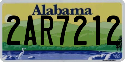 AL license plate 2AR7212