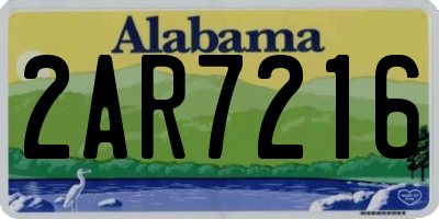 AL license plate 2AR7216