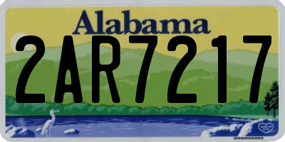 AL license plate 2AR7217