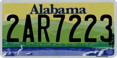 AL license plate 2AR7223
