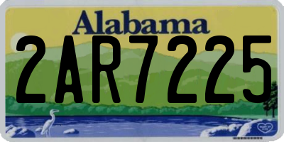 AL license plate 2AR7225