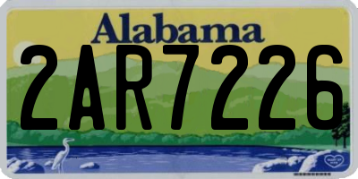 AL license plate 2AR7226