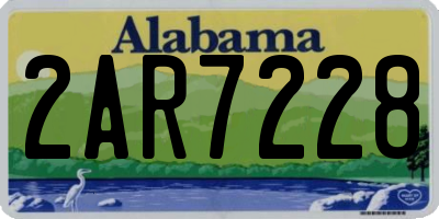 AL license plate 2AR7228